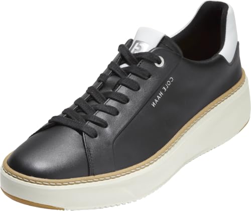 Cole Haan Womens Grandpro Topspin Sneaker, Black/Optc Wht/Cyber Yellow, 10-C US product photo