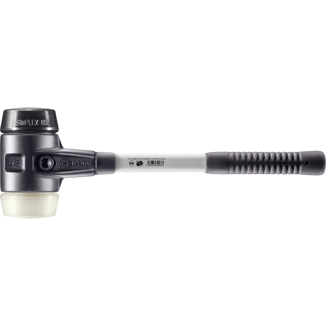 Halder 3728080 miękka twarz młot Simplex z obudową odlewu stalowego z gumy/nylonu, wielokolorowy, 80 mm