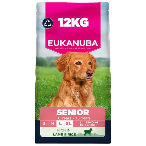Eukanuba Lamb & Rice - Complete Dry Dog Food - For Senior Large & Giant Breed Dogs 12KG