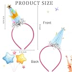 TODDER Birthday Headband Birthday Crown Party Hat for Women Girls Funny Photo Props Novelty Headband Cute Princess Hairband Party Favors Pink Headpiece - Image 2
