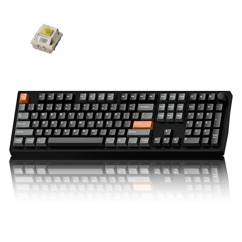 Image of Keychron P6 Ultra 8K Polling Rate Full-Size Aluminum Wireless Mechanical Keyboard, 2.4 GHz /Bluetooth /Wired Custom RGB, Hot-Swappable Silk POM Banana Switch for Mac Windows Linux - Black