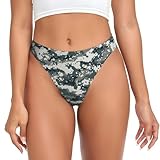 VTHXLOI Green Pixel Camo Women G-String Thongs Panties T Back Gstring Underwear Small