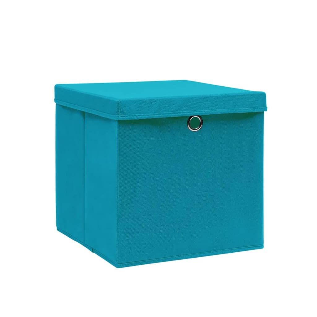 Boîte de rangement avec couvercle 28x28x28 de rangement armoire et étagère