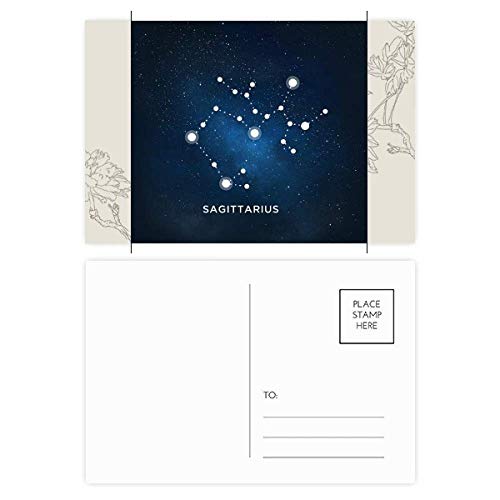 Cartes postales Sagittaire à offrir en cadeau d'anniversaire zodiaque et merci floral