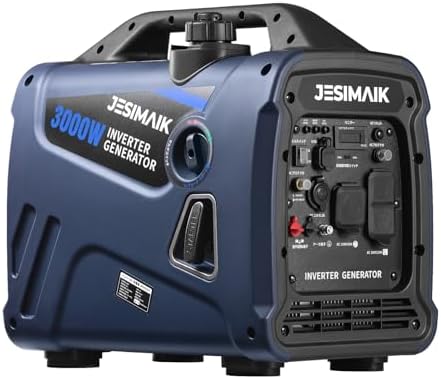 （16:30時点） JESIMAIK インバーター発電機 JM3000Xi 最大出力3.2kVA 正弦波 ガソリン発電機 高出力AC(定格3000W / 最大3200W 3ポート) 軽量 静音発電機 USB/DC出力 長時間運転 過負荷・オイル不足保護 並列運転 50Hz/60Hz切替 建築作業 DIY 移動販売 災害時やイベントで活躍 防災安全協会推奨