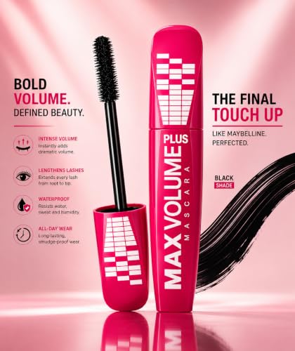 Image of Bridester Volume Waterproof Mascara for Women, Long Lasting Lengthening Black Eye Makeup