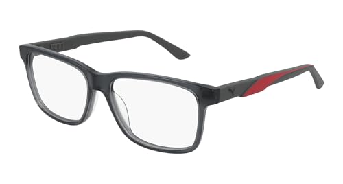 PUMA PU0341O Gafas, Gris y Transparente, Talla única Unisex