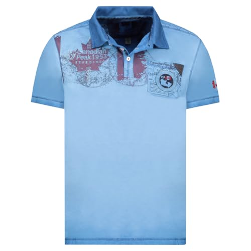 Canadian Peak Kimaceak Men - Polo Clásico para Hombre - Camisa Casual Regular Clásica Hombres - Toda La Temporada Primavera Verano Otoño Invierno (Azul XL)