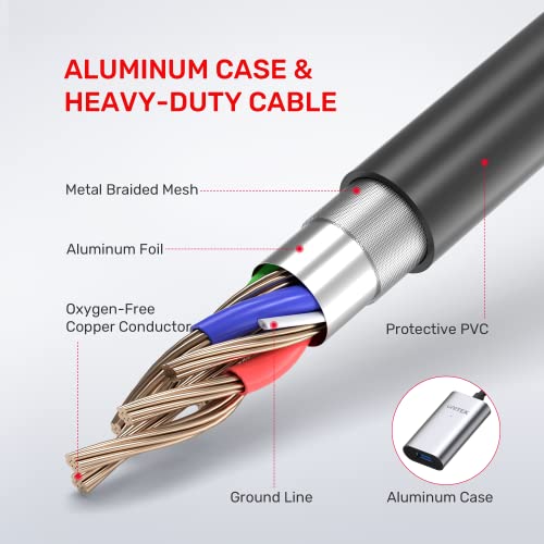 Image of Unitek USB 3.0 Active Extension Cable, 32 Feet Extender Cord for Oculus Rift, Xbox Kinect, PlayStation, Webcam with 5V2A Power Adapter, Signal Booster,Aluminum