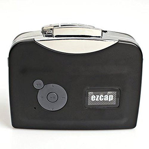 Cinta de Cassette Ezcap a MP3 Converter con reproducción para comprobar la música grabada en dispositivo – negro
