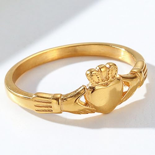 Jude Jewelers Stainless Steel Heart Claddagh Style Wedding Statement Promise Valentines Ring2