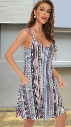 Image of JOELLYUS Womens Spaghetti Strap Dress Summer Dresses Beach Cover Ups Casual Sundresses with Pockets 2026