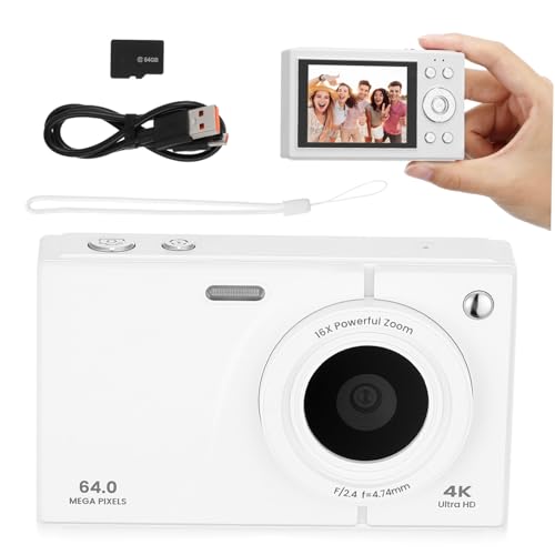 Appareil photo numérique de voyage HOMSFOU blanc pour capturer vos vacances