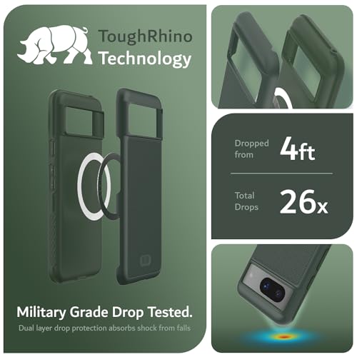 Image of TUDIA MergeGrip Magsafe Compatible for Google Pixel 8 Case - Pine Green