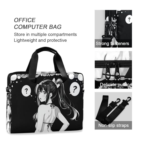 Funda para laptop portátil de 15.6 pulgadas con correa y asa miniatura 6