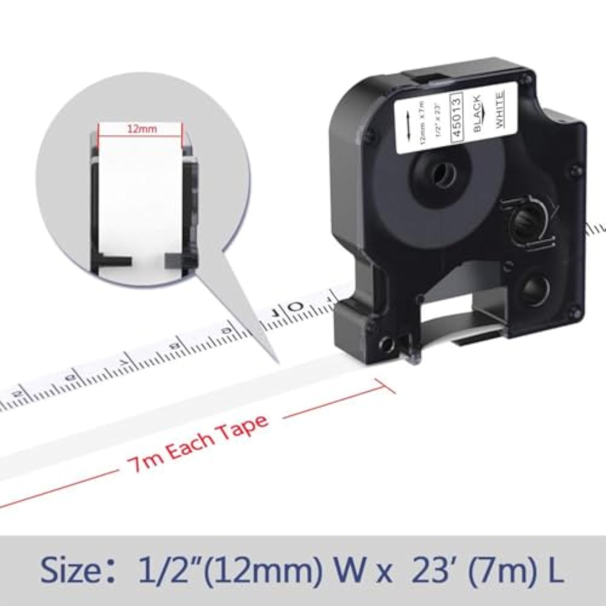Compatible Label Tape Replacement for Dymo D1