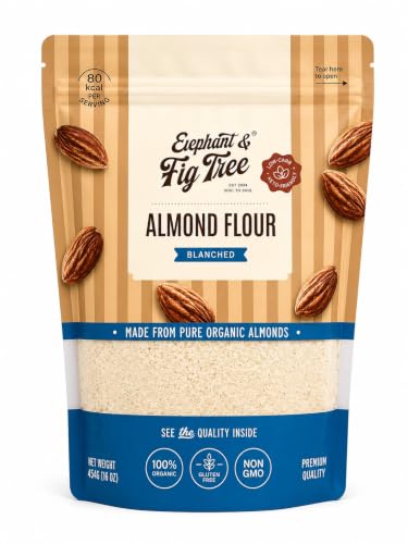 Almond Flour 450g Blanched 100% Organic Gluten-Free Keto & Low-Carb | Made from Pure Organic Almonds