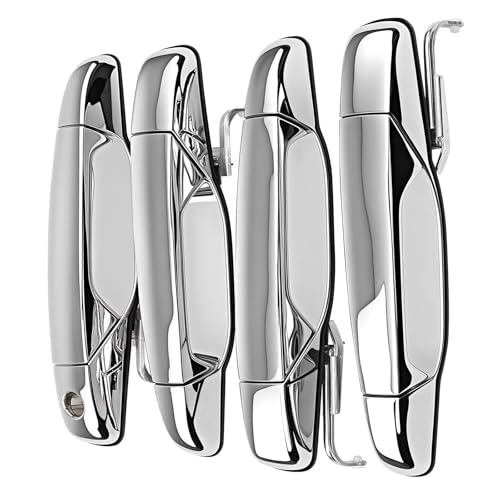 Poignée de porte extérieure pour GMC Sierra et Yukon 2007-2014 lot de 4 pièces noir