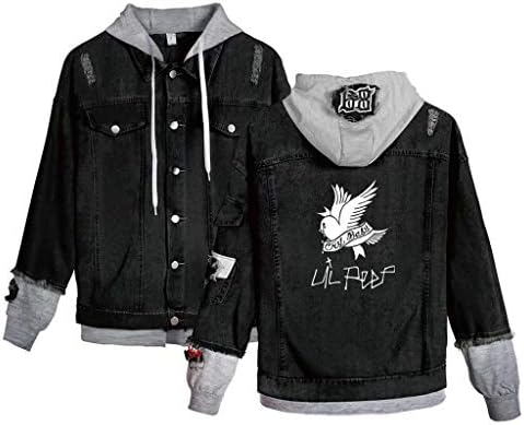 KPOP Rapper Jeans Denim Jacket Love Printed Fashion Sport Hip Hop Hoodies