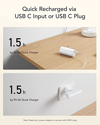 Veger Portable Charger, Usb C Power Bank, 5000Mah Mini Battery Pack Fast Charging 20W Small Charging Bank For Samsung Galaxy S21, S20, S10, S9, Note 20, Pixel, Moto, Lg, Oculus Quest, Android Phones #TOP3