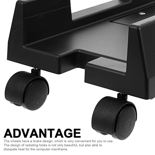 Soporte móvil para CPU Artibetter con ruedas ajustables y freno, para torre de computadora de escritorio, ideal para oficina y hogar miniatura 7