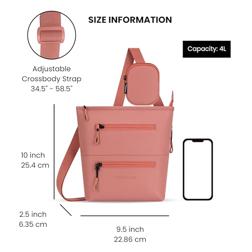 Image of Sherpani Sadie, Nylon Crossbody Bag, Lightweight Shoulder Bag, Travel Cross Body, Crossbody Purse, RFID Protection, Removable Coin Purse, Travel Gift (Desert)