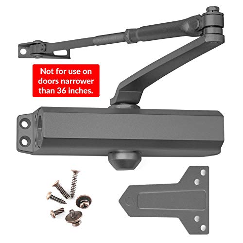 Door Closer for Residential and Light Commercial Door Use Dark Bronze Finish Backcheck LH534 3 Hour Fire Rated ANSI BHMA Certified #4 Power Size Door Closer for Garage to House Door - Thumbnail 7