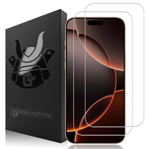 Image of 2 Pack Glass Screen Protector for iPhone 16 Pro Max | 9H Premium Tempered Glass, Lifetime Replacement, Ultra Clear, Scratch Resistant, Phone Case Compatible, Screen Saver