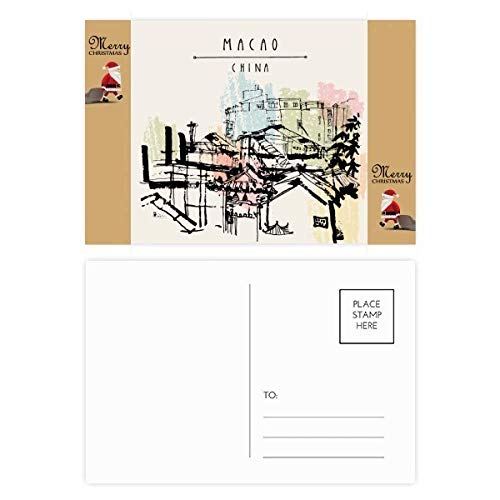 Carte postale Macao lot de 20 pour un mot de remerciement urbain et touchant
