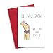 RollupJoy Funny Get Well Soon Knee Card for Friends, After Surgery Recovery Gifts for Women Men, Hilarious Get Better Card for Him Her, Take It Nice and Knee-sy Cards