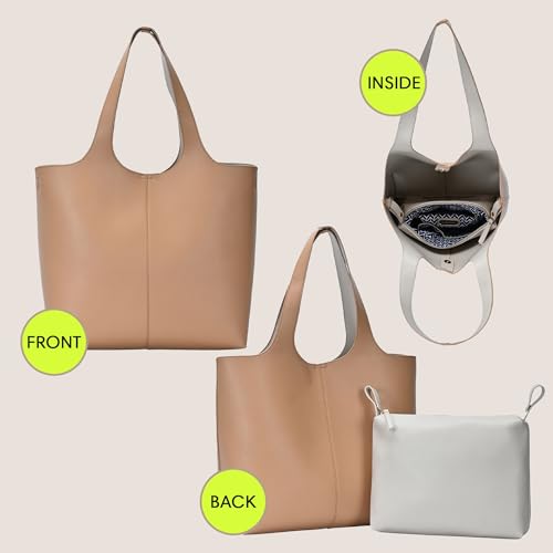 Bolso Tote Vegan Leather para Mujer 17.5" L x 6" W x 13" H miniatura 3