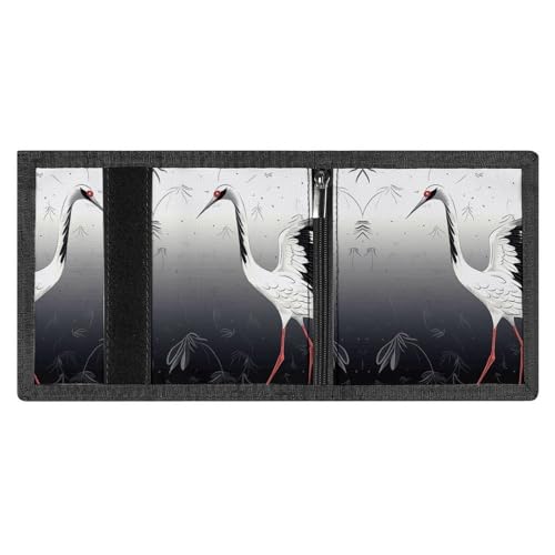 Japanese Crane Trifold Wallet for Men - Money Clip Slim Wallets with Multiple Card Slots Minimalist Small Front Pocket Wallet for Everyday Carry4