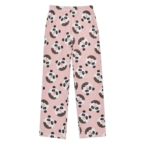 Boys' Pants Kawaii Panda Bear Dessert Long Bottoms Jogger Pants Elastic Waist Trousers with Pockets S-XL