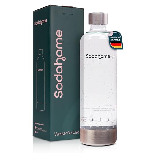Sodahome 0,85L PET Wasserflasche - Ersatzflasche für Wassersprudler mit Schraubgewinde - kompatibel Sodahome, Sodafixx, Aarke Carbonator 2 & 3, Brita SodaONE, Sodapop Cooper & Lucky Moose Sprudlern