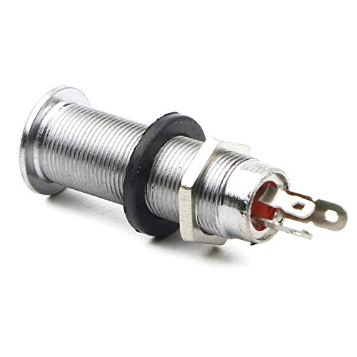 Electric Jack Guitar Jack Chrome Threaded Cylinder Output Input Jack Plug Sockets 1/4Inches For Electric Guitar #TOP3