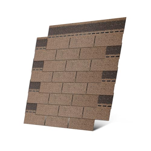 Roofing Shingles 3-Tab (Tan) 8-Pack 39.4"x13.1",Asphalt Shin...