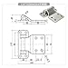 Heavy Duty Precision Casting Stainless Steel Door T-Type Hinge Machinery Industrial Equipment 1Pcs