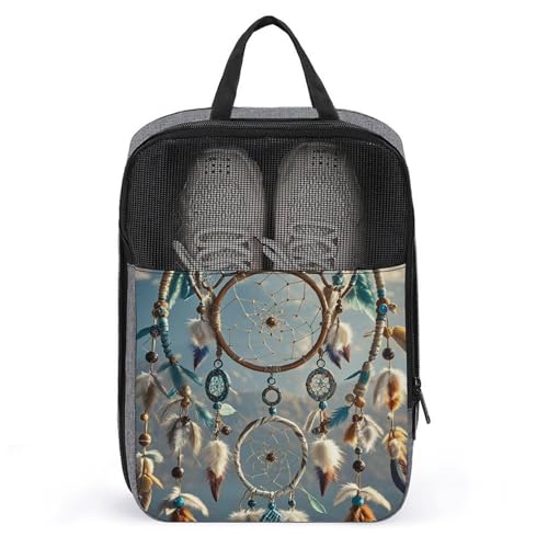 Bolsa de almacenamiento para zapatos de viaje impermeable Native American transpirable con polvo