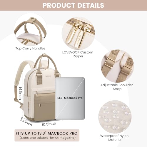 Image of LOVEVOOK Mini Backpack for Women Girls Stylish Waterproof Backpack Purse with USB Port, Cute Daypack for School Travel Party