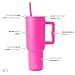 Simple Modern 40 oz Trek Tumbler with Handle and Straw Lid | Cup Holder Friendly Insulated Stainless Steel Travel Mug | Raspberry Vibes
