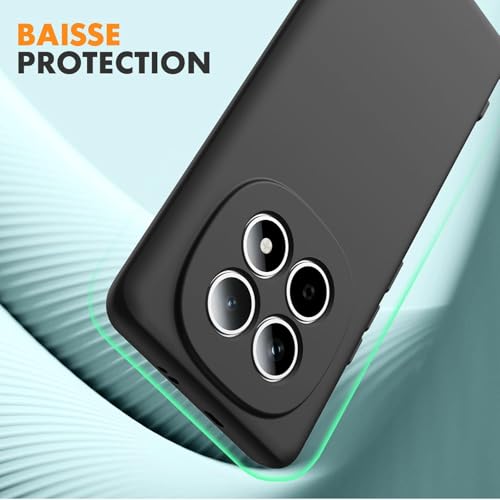 Image of DIZORO Compatible with Mi Redmi Note 15 5G Back Cover with Upgraded Square Edges for Camera Protection Shockproof Flexible Matte Liquid Silicone Mobile Phone Case (Black)