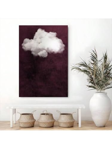 Tableau abstrait sur toile nuage pour sublimer l'ambiance de la chambre