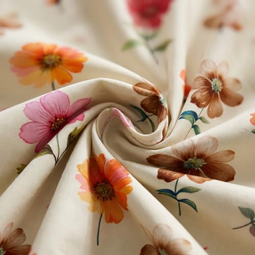 Image of SANMARINO 300TC Cloud Cotton King Size Bedsheet with 2 Pillow Covers | Super Soft & Breathable | Luxury Floral Pixel Bloom Digital Print Bedding Set | 228x254 cm | Peach Blossom Peach Pink