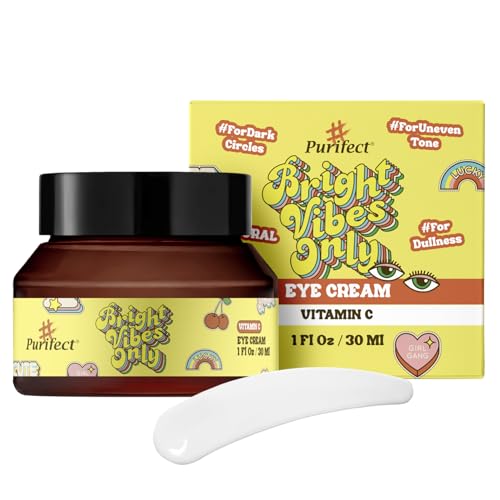 Purifect Bright Vibes Only Vitamin C Eye Cream, Vitamin C Cream Helps Reduce Dullness and Dark Circles