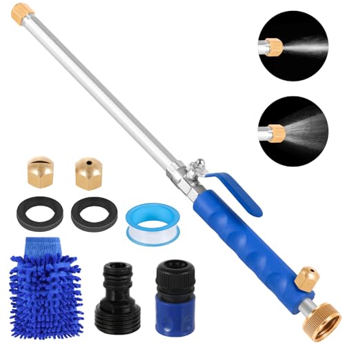 MIBIITTY Jet Nozzle for Garden Hose 2-in-1 Jet Nozzle High Pressure Hose Nozzle with 2 Different Nozzles and Hose Quick Connectors for Car Pet Garden Cleaning