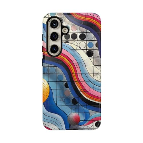 Coque Samsung S24 multicolore au motif lignes ondulées pour sublimer votre style urbain