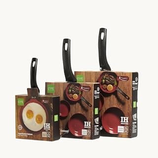 CLASSE ITALY, Set Padelle antiadenti 3 Pz. senza PFAS, Antiaderente a 5 strati senza PTFE, PFOA, 100% sicuro, Linea TUSCANY, per Induzione e Fiamma