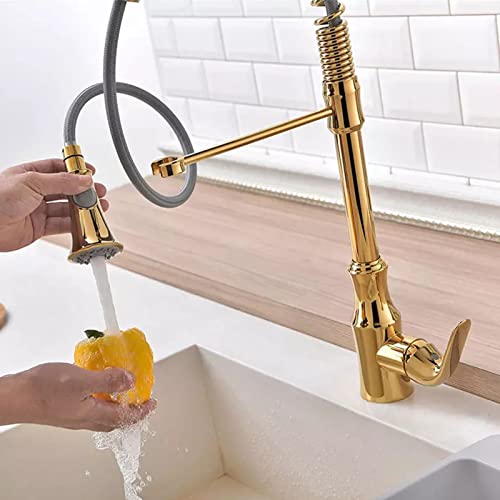 Mitigeur de cuisine double fonction douchette extractible laiton ORB