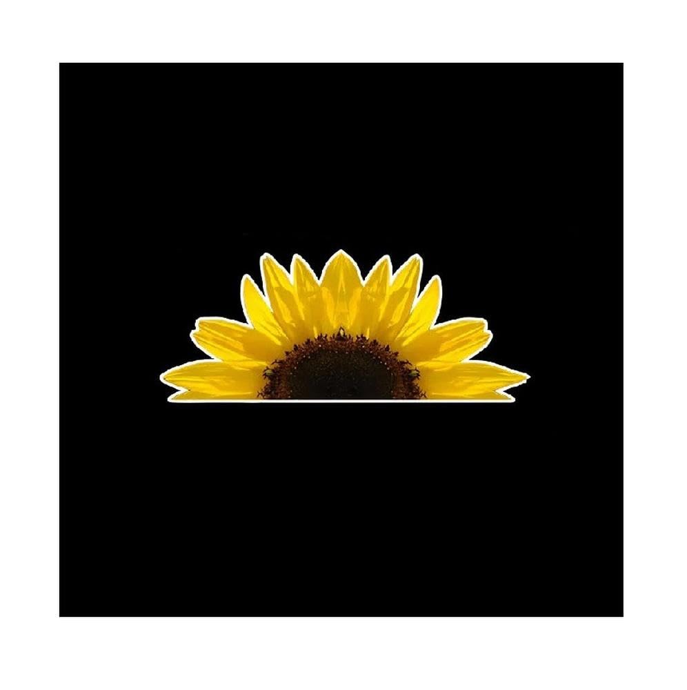 Peeking Sunflower Waterproof Vinyl Sticker Floral Decal for Car Laptop Multi Surface Decor