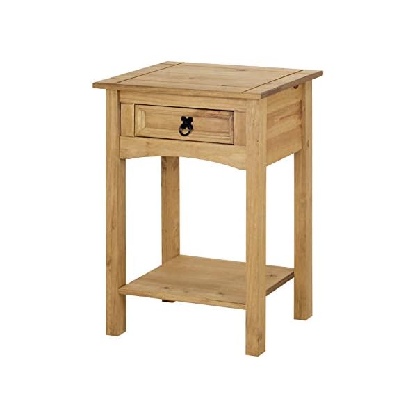 Mews Corona 1 Drawer Console Table, pine Brown, W 53 x D 35 x H 73 cm